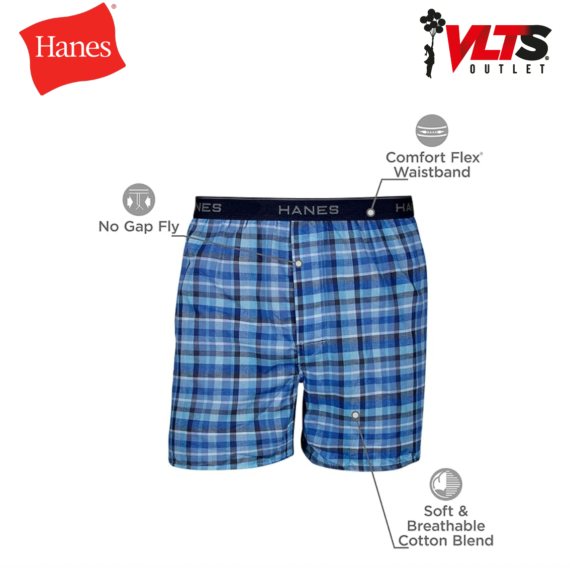 Boxer HANES 4 pzas