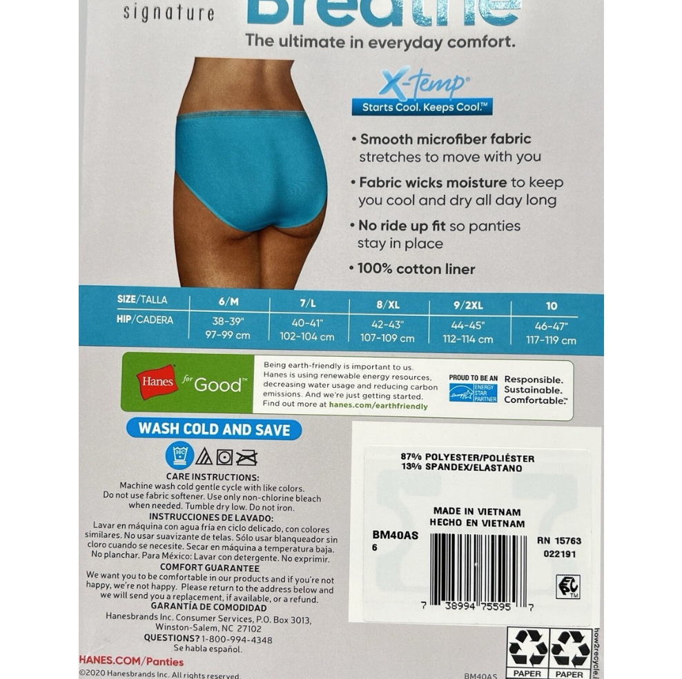 Ropa Interior Hanes Microfiber Paqute c/6pzas