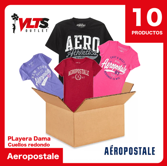 Aeropostale Playera Dama cuello redobdo -- 10 Unidades
